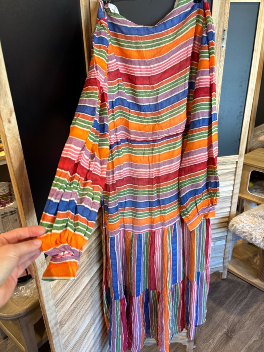Farm Rio woman’s multicolor Striped Maxi Dress - Picture 4 of 5